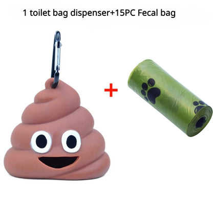 Distributeur de sacs fécaux pour animaux de compagnie, poche à ordures d'extérieur pour chat et chien, boucle suspendue, sacs à excréments portables, boîte de rangement, produits de nettoyage pour animaux de compagnie