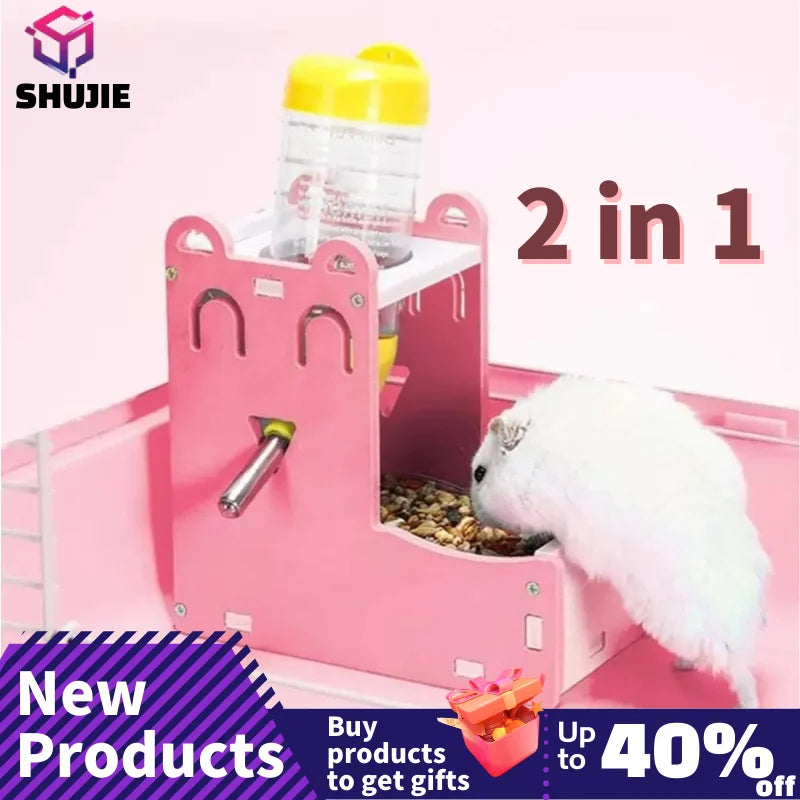Abreuvoir et mangeoire automatique 2 en 1 pour hamster