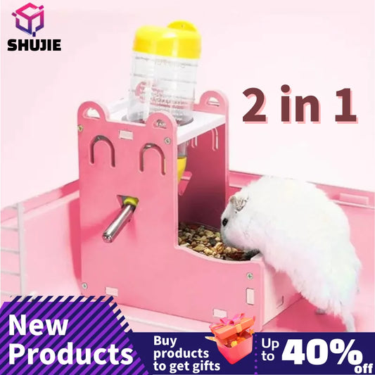 Abreuvoir et mangeoire automatique 2 en 1 pour hamster