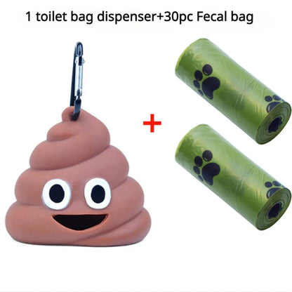 Distributeur de sacs fécaux pour animaux de compagnie, poche à ordures d'extérieur pour chat et chien, boucle suspendue, sacs à excréments portables, boîte de rangement, produits de nettoyage pour animaux de compagnie