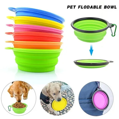 Bol pliable en silicone pour chien et animal de compagnie, grand format, 350/1000 ml, pour l'extérieur, les voyages, les chiots 