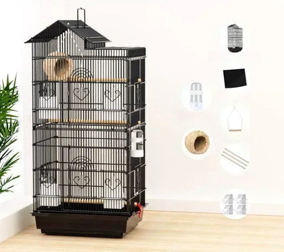 Cage à oiseaux multifonctionnelle de 100 cm – Légère, durable et idéale pour les pinsons, les canaris et les calopsittes 