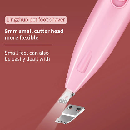 Tondeuse à poils de chien Tondeuse électrique pour chien Tondeuse professionnelle pour poils de pieds d'animaux Toilettage pour chats Ciseaux de coiffeur Pédicure pour les fesses et les oreilles