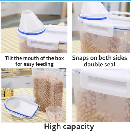 Récipient de stockage de nourriture pour animaux de compagnie de qualité supérieure avec fermeture hermétique - Durable, grande capacité, facile à nettoyer et design élégant pour chiens et chats