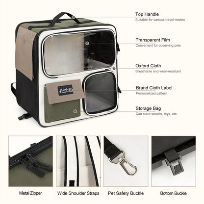 Chariot pour chien et chat, poussette pliable pour animaux de compagnie, 4 roues universelles, valise de voyage pour animaux de compagnie