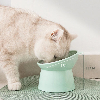 Gamelle inclinée pour animaux de compagnie avec protection du cou - Anti-étouffement et anti-déversement