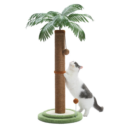 Arbre à chat haut avec balles interactives – Arbre à chat en sisal pour grands chats et chatons