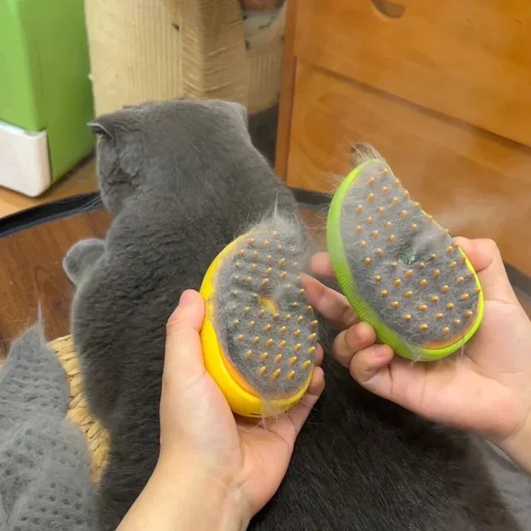 3-in-1 Elektrische Dampfbürste für Katzen und Hunde – Fellpflege-, Fellentfernungs- und Massagegerät 