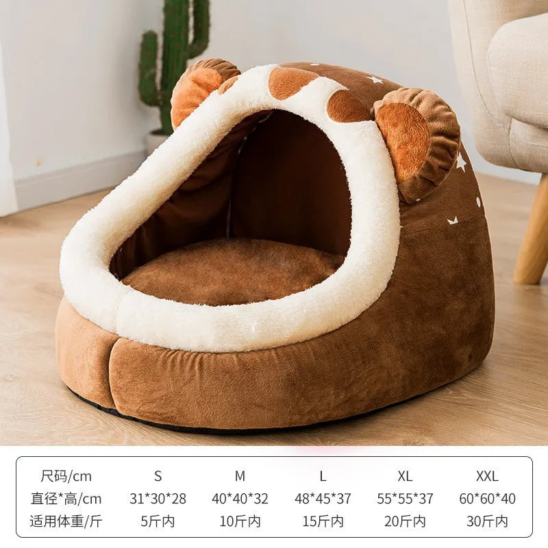 Lit pour chat et chien Four Seasons - Design semi-fermé