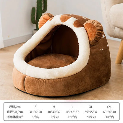 Lit pour chat et chien Four Seasons - Design semi-fermé