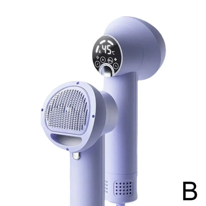 Pet Hair Dryer Hair-pulling Integrated Dogs Cats Temperature LED Hair Touch Quick Bathing Controllable Dryer Screen Drying F0L1