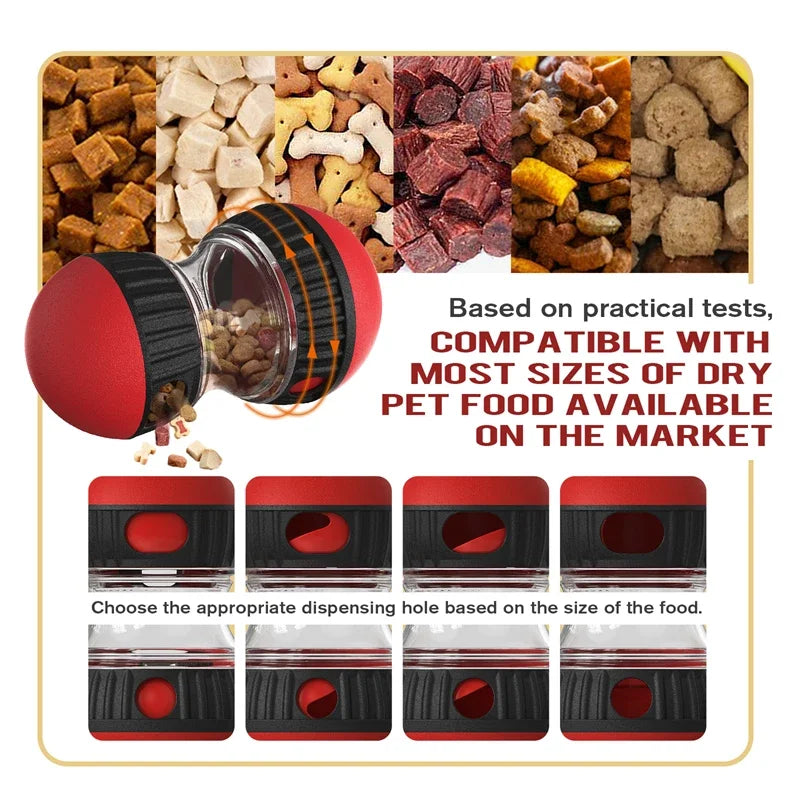 Jouet interactif pour chien avec balle roulante - Distributeur de friandises et booster d'intelligence, conception de piste elliptique durable