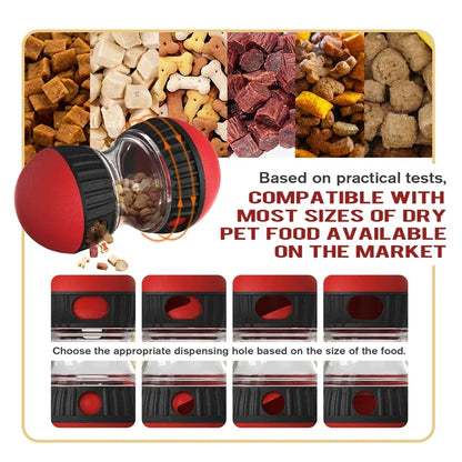 Jouet interactif pour chien avec balle roulante - Distributeur de friandises et booster d'intelligence, conception de piste elliptique durable
