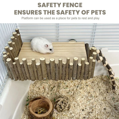 Plateforme d'escalade pour hamster fabriquée à la main - Stable et amusante 