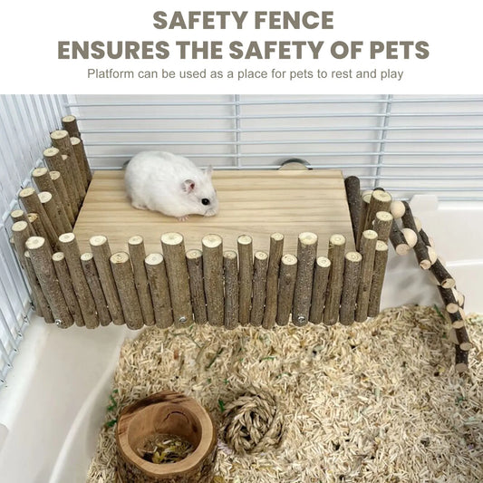 Plateforme d'escalade pour hamster fabriquée à la main - Stable et amusante 