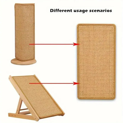 Tapis griffoir en sisal naturel pour chat - Protégez vos meubles et tapis