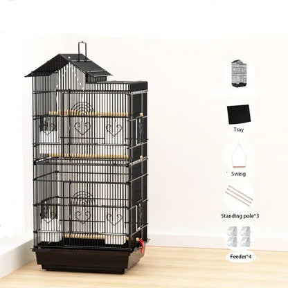 Cage à oiseaux multifonctionnelle de 100 cm – Légère, durable et idéale pour les pinsons, les canaris et les calopsittes 