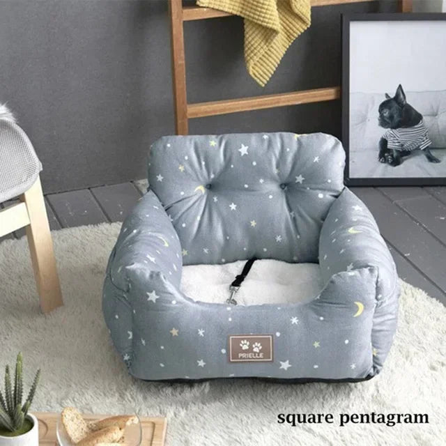 YOKEE Fashion Travel Car Carriers Housse de siège de voiture pour animaux de compagnie Sac de transport pour animaux de compagnie Housse de siège pour animaux de compagnie Coussin de siège de canapé Sûr à l'extérieur Voyager à l'intérieur