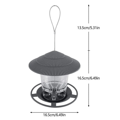 Mangeoire automatique pour oiseaux d'extérieur – Distributeur de noix suspendu avec plusieurs trous d'alimentation