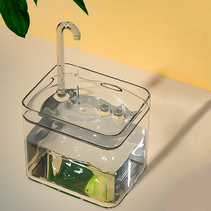 Fontaine à eau automatique pour chat – Distributeur d’eau pour animaux de compagnie de 1,5 L avec modes de débit réglables 