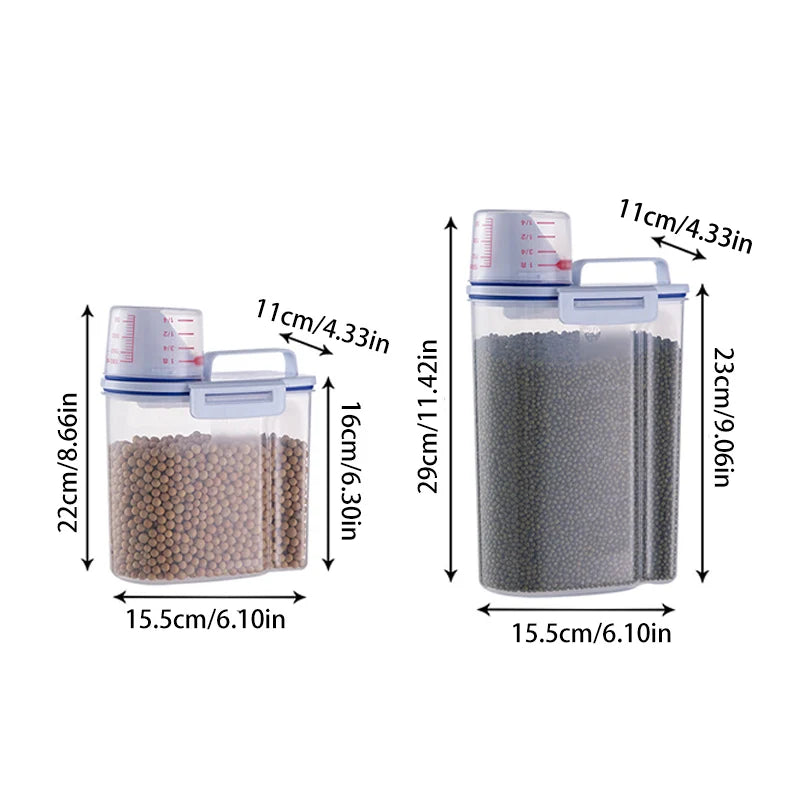 Récipient de stockage de nourriture pour animaux de compagnie de qualité supérieure avec fermeture hermétique - Durable, grande capacité, facile à nettoyer et design élégant pour chiens et chats