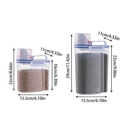Récipient de stockage de nourriture pour animaux de compagnie de qualité supérieure avec fermeture hermétique - Durable, grande capacité, facile à nettoyer et design élégant pour chiens et chats