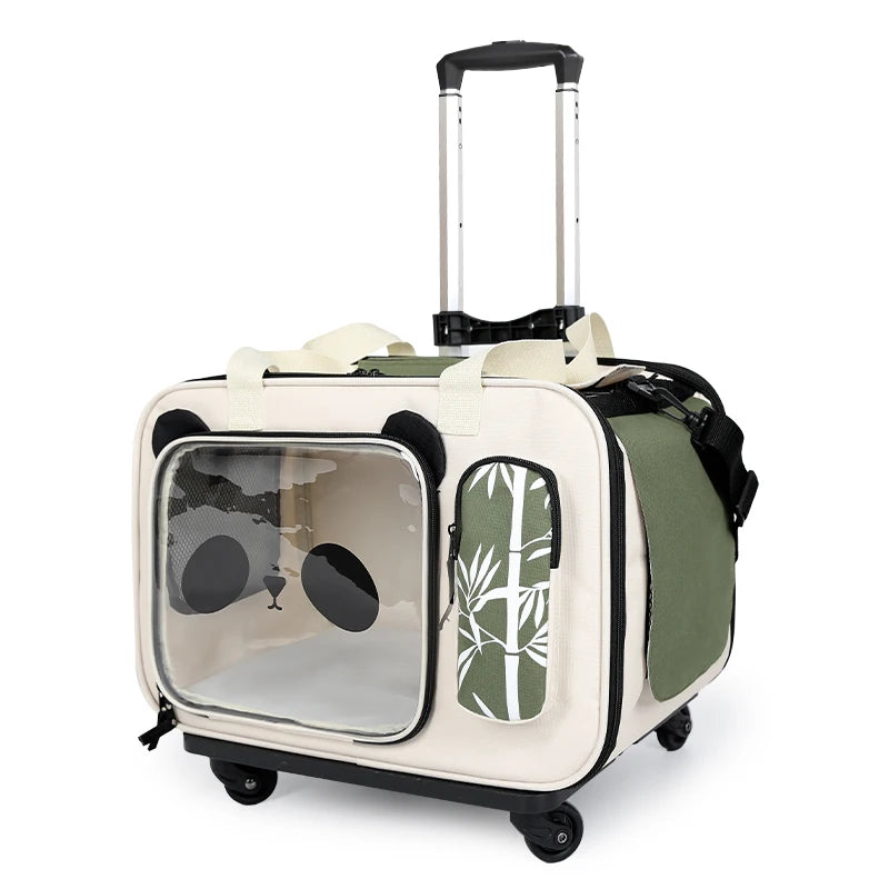 Poussette pliable pour animaux de compagnie avec conception à 4 roues