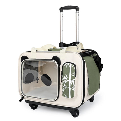 Poussette pliable pour animaux de compagnie avec conception à 4 roues