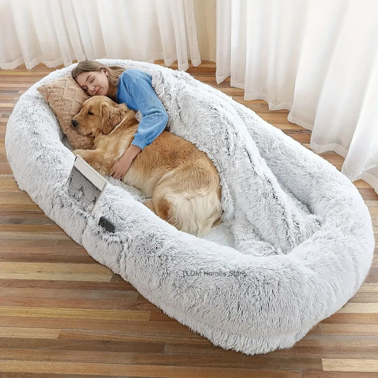 Lit pour chien de taille humaine - Confort ultime pour les grands chiens