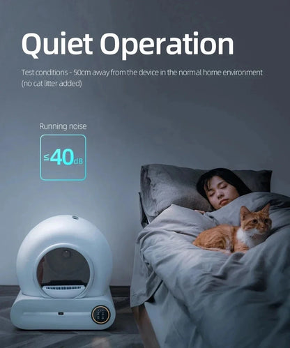 Bac à litière automatique intelligent pour chat Tonepie 65L Versions anglaises