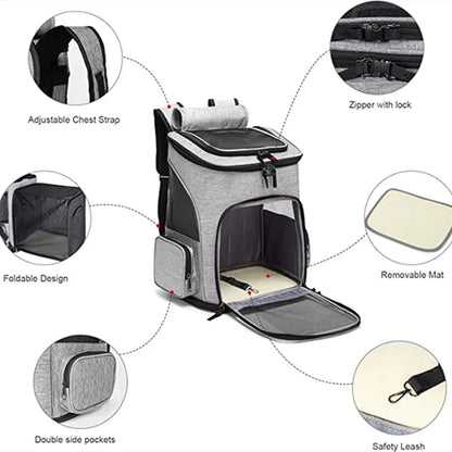 Out Puppy Backpack – Sac à dos extensible et portable pour animaux de compagnie