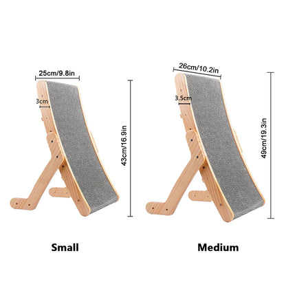 Grattoir à chat en bois, lit de salon amovible, poteau à gratter 3 en 1 pour chats, jouets pour griffes de meulage, planche à gratter pour chat