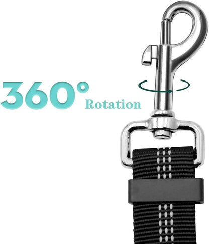 Ceinture de sécurité pour chien de haute qualité Ceinture de sécurité pour chien avec ceinture d'amortissement et ligne réfléchissante Longueur réglable Convient à tous les chiens