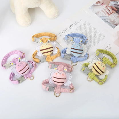 Harnais pour chien de style abeille avec laisse - Portable et confortable