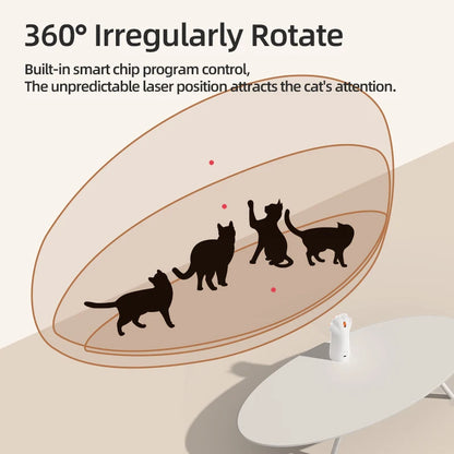 ROJECO Jouets automatiques pour chat Griffes de chat interactives intelligentes Laser Teasing Pet LED Laser Jouet d'intérieur USB Rechargeable pour chien