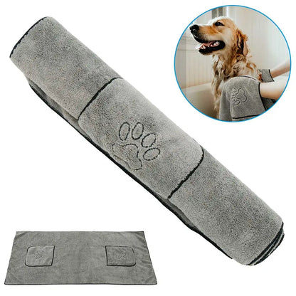 Super saugfähiges Hundehandtuch für große Welpen, Bademantel, Badetücher, schnelltrocknendes Badetuch für Katzen, Badezubehör, Hundehandtuch aus Mikrofaser