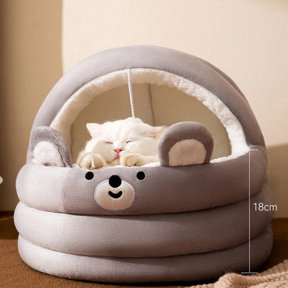 Lit pour chat et chien Four Seasons - Design semi-fermé