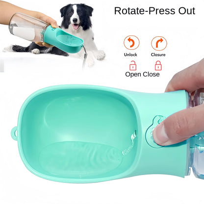 Bouteille d'eau pour animaux de compagnie, matériau portable de qualité alimentaire, bouteille d'eau pour chien et chat, bouteille de voyage avec distributeur de nourriture, bouteille d'eau pour chiot