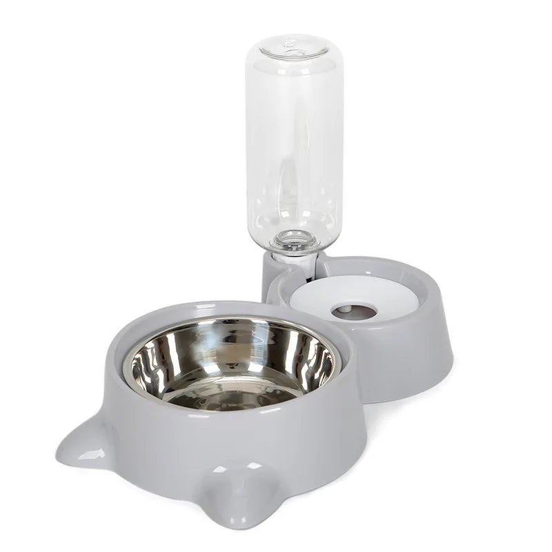 Gamelle pour chat 2 en 1 avec distributeur d'eau automatique
