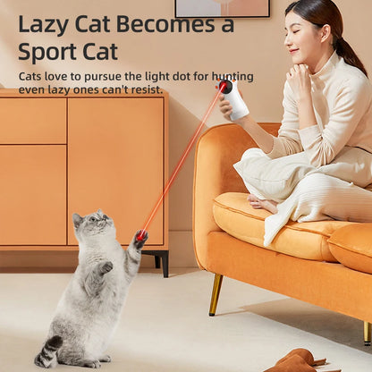 ROJECO Jouets automatiques pour chat Griffes de chat interactives intelligentes Laser Teasing Pet LED Laser Jouet d'intérieur USB Rechargeable pour chien