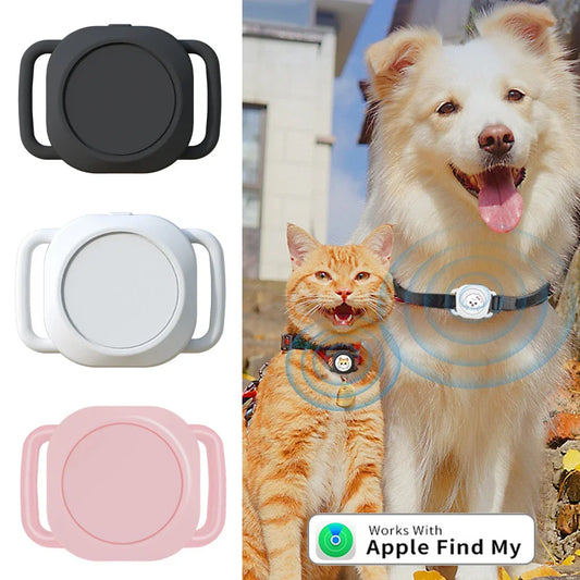 Traceur GPS anti-perte pour animaux de compagnie – Localisateur d'activité intelligent compatible Bluetooth avec collier réglable pour chiens et chats – Exclusif pour iPhone 