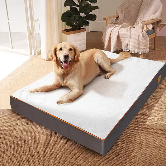 Lit orthopédique imperméable pour chien – Coussin lavable pour cages et chenils, tailles M à 3XL