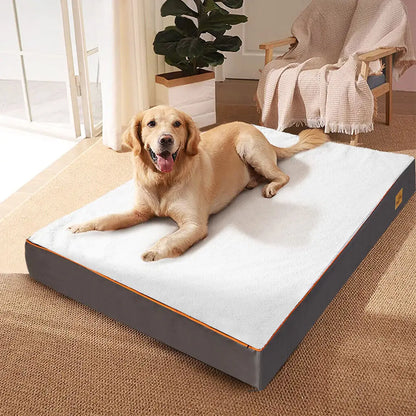 Lit orthopédique imperméable pour chien – Coussin lavable pour cages et chenils, tailles M à 3XL