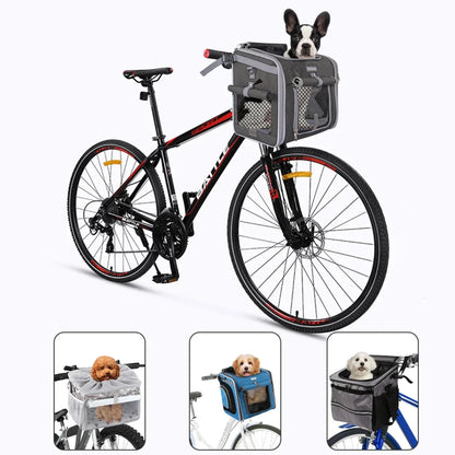 Panier de vélo pour chien – Porte-vélo amovible, respirant et confortable pour animaux de petite et moyenne taille 