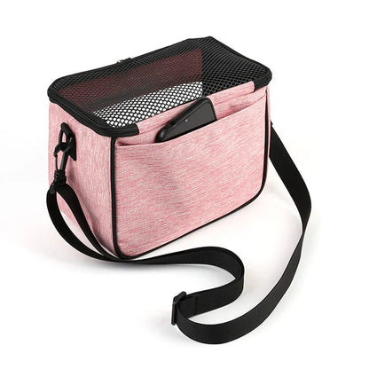 Sac à bandoulière incliné pour lapin, hamster, hérisson, furet, sac de voyage portable pour petit animal de compagnie, sac de transport respirant pour animaux