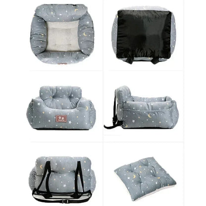 YOKEE Fashion Travel Car Carriers Housse de siège de voiture pour animaux de compagnie Sac de transport pour animaux de compagnie Housse de siège pour animaux de compagnie Coussin de siège de canapé Sûr à l'extérieur Voyager à l'intérieur