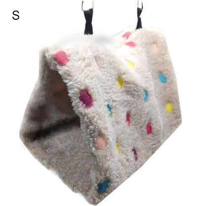 Hamac triangulaire pour oiseaux – Tente de cage suspendue chaude pour l’hiver pour perroquets et petits oiseaux 
