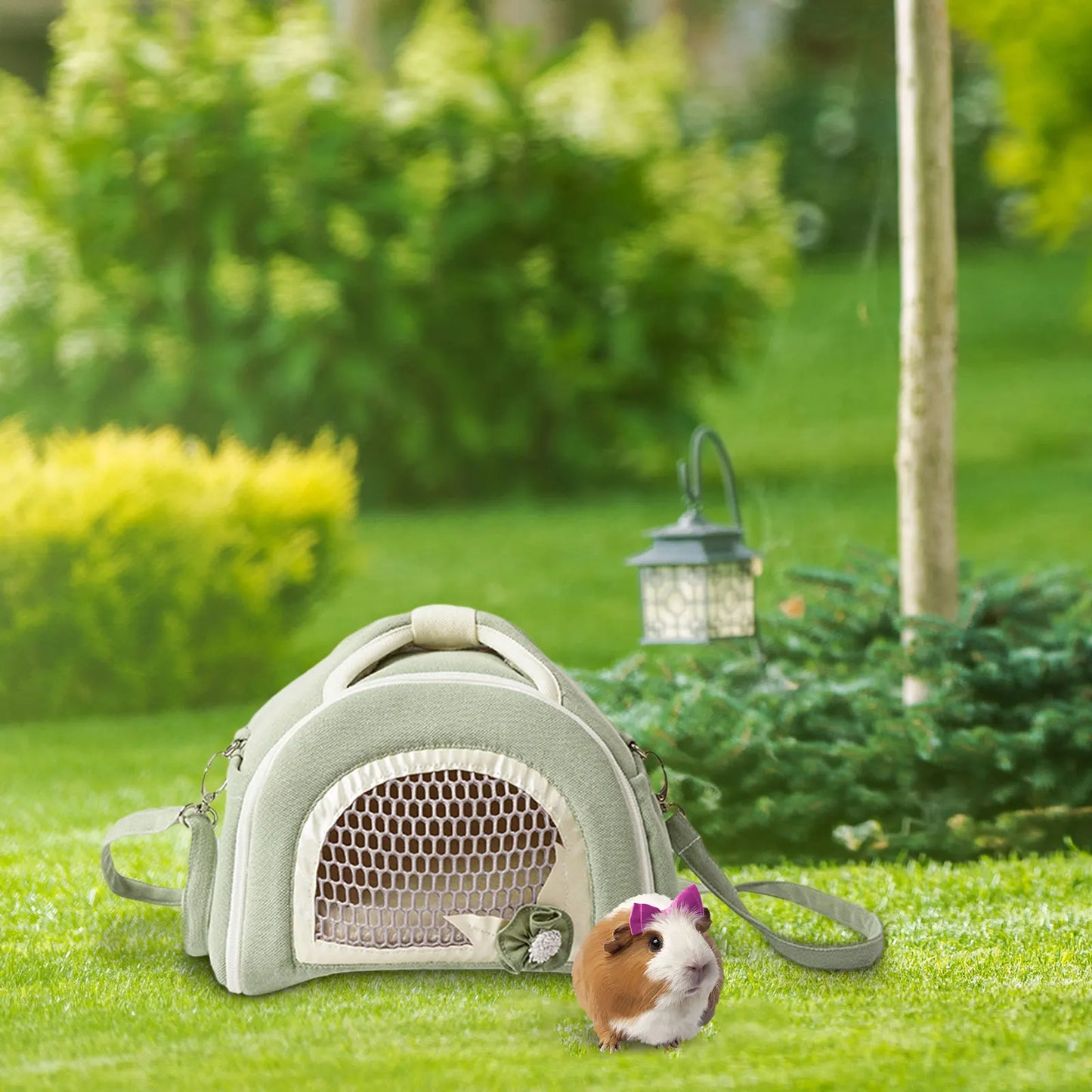Hamster Carrier Bag Shoulder Bag Travel Portable Breathable Pet Outdoor Pouch for Small Animals Small Pet Squirrel Hedgehog Rat