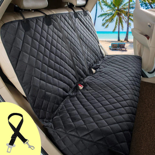 Housse de siège auto imperméable pour chien avec accès à l'accoudoir central – Protection de siège arrière durable pour toutes les races