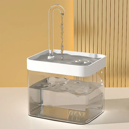 Fontaine à eau automatique pour chat – Distributeur d’eau pour animaux de compagnie de 1,5 L avec modes de débit réglables 